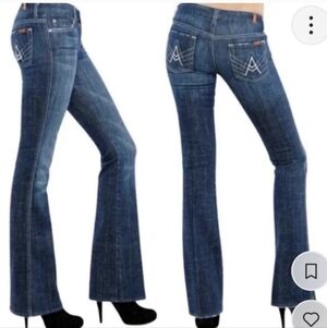 7 FOR ALL MANKIND A Pocket Bootcut Jeans Sz 31 Swaroski Rare